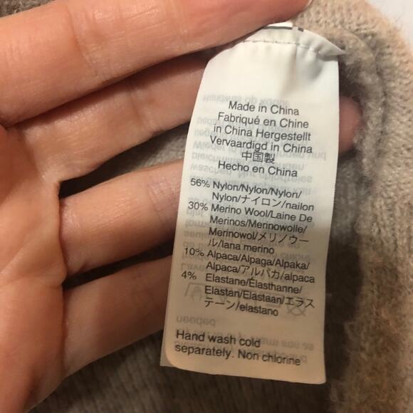 MADEWELL Cream & Grey Cardigan Sweater Jacket Wool Alpaca Womens M Fall Preppy - Picture 4 of 10